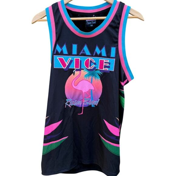Miami Vice Reason black pink Tank Top Shirt New with Tags Size Medium - Picture 1 of 7